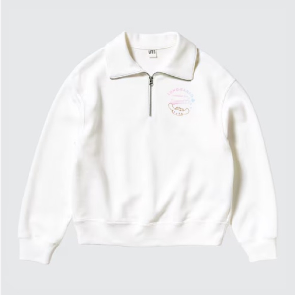 Uniqlo Kids Cinnamoroll Half-Zip Sweatshirt